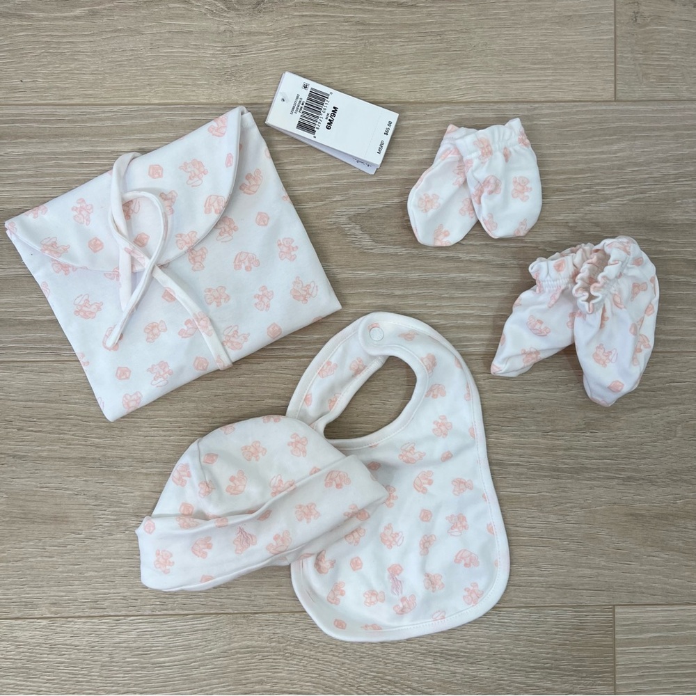 NEW Ralph Lauren Pink Baby 5-Piece Gift Set